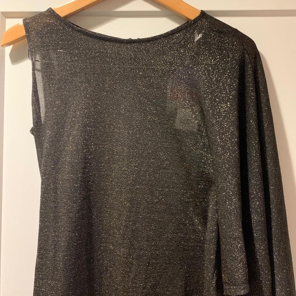 NWT Ted Baker Monyca Drape One Shoulder Sparkly Dress - Picture 8 of 14